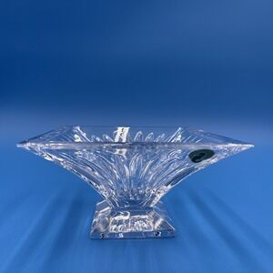 Waterford Cut Crystal Clarion Pedestal Bowl Vase Dish